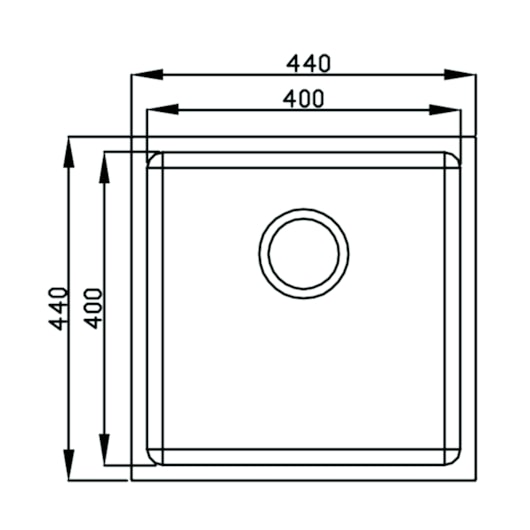 Cuba De Inox Premium Acetinado Ghelplus 44X44X20Cm - Imagem principal - 27b7f0b4-3126-4d58-aedc-80dcd1828dc5