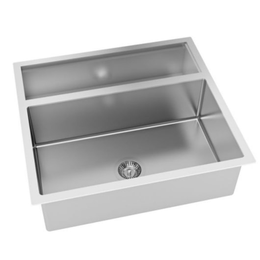 Cuba De Inox Quadratino 600 Com Canal E Válvula Escovada Debacco - Imagem principal - dfb9de01-2a5a-42ce-bd90-0f22cf637ce5