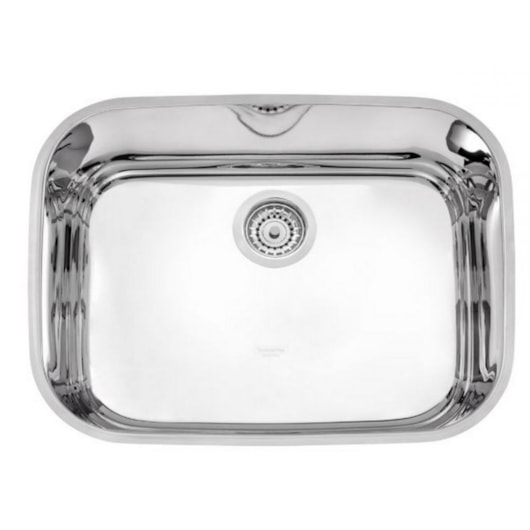 Cuba De Inox Retangular Lavínia 48x34cm 4.1/2' Com Válvula 94027/202 Alto Brilhante Tramontina - Imagem principal - 05963ac6-a465-4404-91bf-b3849178ef94