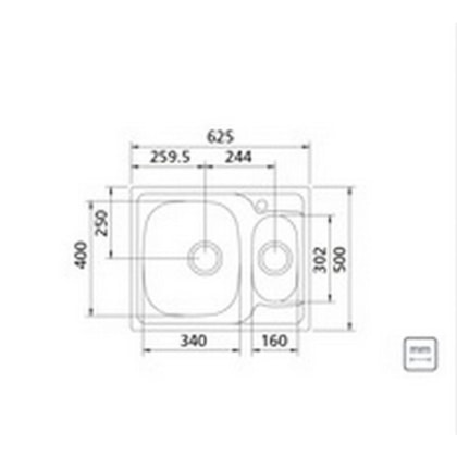 Cuba De Inox Vega 1.5c 62x50cm 4.1/2' Com Válvula 94035/103 Polida Tramontina