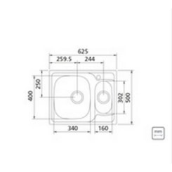 Cuba De Inox Vega 1.5c 62x50cm 4.1/2' Com Válvula 94035/103 Polida Tramontina