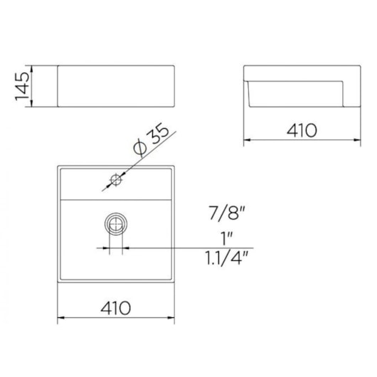 Cuba De Semi-encaixe Quadrada Com Mesa 41x41cm Branco Docol - Imagem principal - 82c6f1a3-85a9-4a7d-82a3-22f2e608dfe1