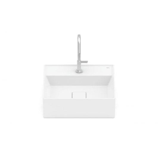 Cuba De Semi Encaixe T10 Terra Blanco Mate Roca 40x40cm - Imagem principal - f803c9f1-510c-4b0b-9772-1ed9ef097d0f