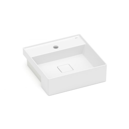 Cuba De Semi Encaixe T10 Terra Branco Matte Roca 40x40cm - Imagem principal - 716e79dc-eaf1-42fe-8a78-1b0f944a5b29