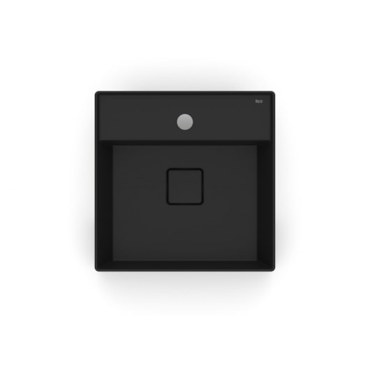 Cuba De Semi Encaixe T10 Terra Matte Black Roca 40x40cm - Imagem principal - ecc1cead-c3fd-4d35-8330-15d5a86707bc