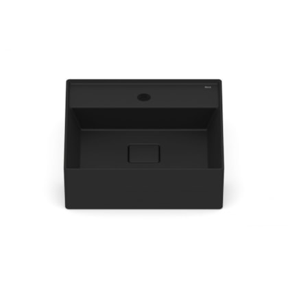 Cuba De Semi Encaixe T10 Terra Matte Black Roca 40x40cm