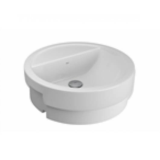 Cuba De Semiencaixe Cilindrica 45cm Com Mesa L903 Branco Deca - Imagem principal - 72d7b9a7-e5d6-48b6-976d-9d854b90bdf7