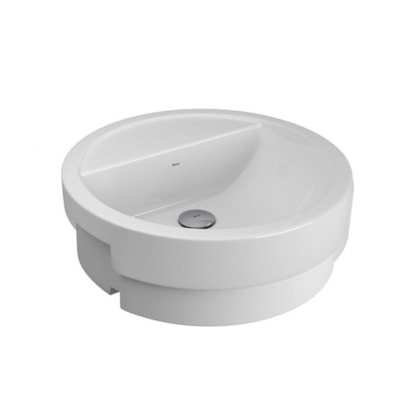 Cuba De Semiencaixe Cilindrica 45cm Com Mesa L903 Branco Deca