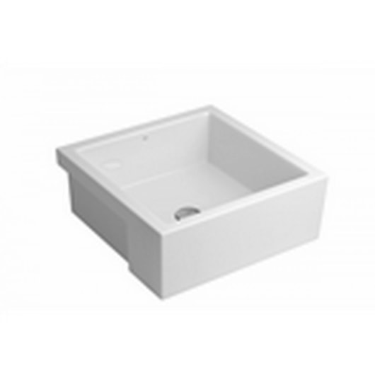 Cuba De Semiencaixe Quadrada 41cm L.800 Branco Deca - Imagem principal - a935e665-cff5-4581-ab5e-0b71f5987604