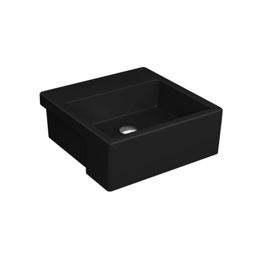 Cuba De Semiencaixe Quadrada 41x41cm Com Mesa L830 Ébano Fosco Deca - Imagem principal - 64276116-8df9-446b-8113-01509f383c18