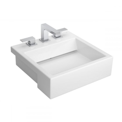 Cuba De Semiencaixe Quadrada 45x45cm Com Mesa L863 Branco Deca