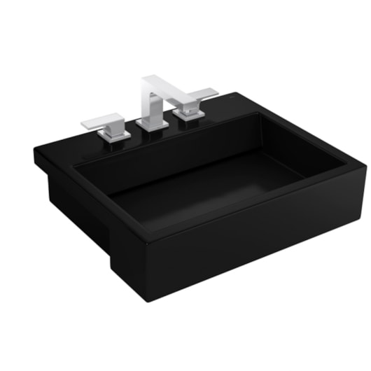 Cuba De Semiencaixe Retangular C/ Mesa E Válvula Oculta Ébano Deca 55X45Cm - Imagem principal - bc08d589-39af-424b-9114-96581d334d66
