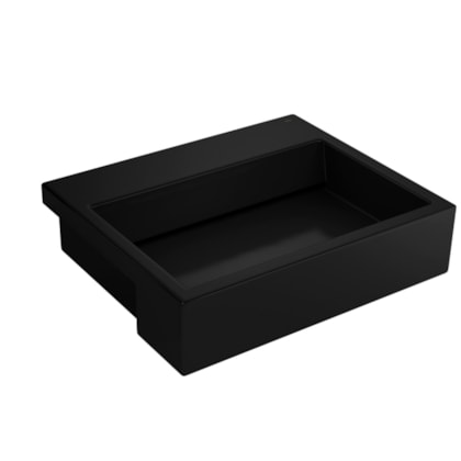 Cuba De Semiencaixe Retangular C/ Mesa E Válvula Oculta Ébano Deca 55X45Cm