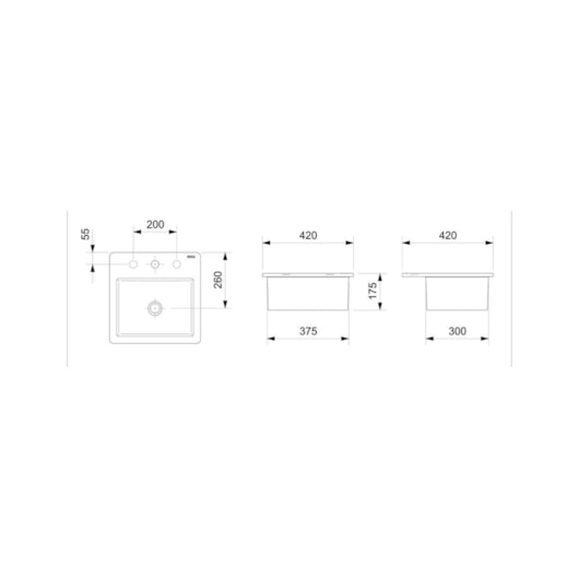 Cuba De Sobrepor Com Mesa Loft Q8 Branco Incepa 420x420 cm - Imagem principal - eacb0f1f-1681-46d2-a666-c4f7d8989461