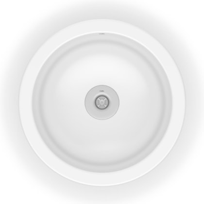 Cuba De Sobrepor E Embutir Redonda 360 Diâmetro Branco Celite