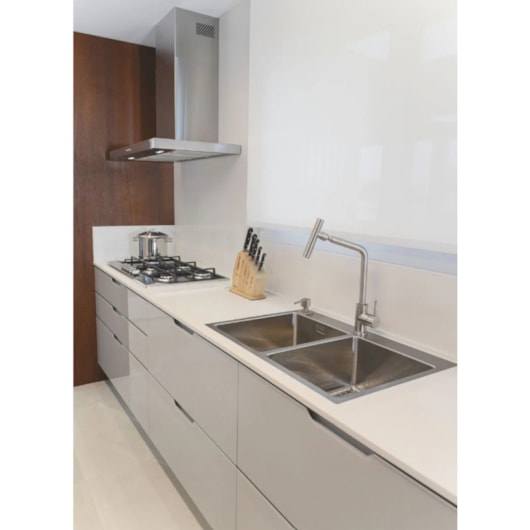 Cuba De Sobrepor Em Aço Inox Quadrum Flush Tramontina 77x51cm - Imagem principal - 22159cde-b061-4be3-9edd-da5336b577c1