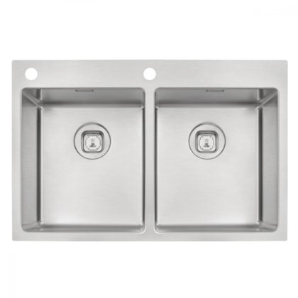 Cuba De Sobrepor Em Aço Inox Quadrum Flush Tramontina 77x51cm