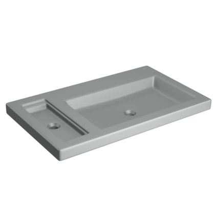 Cuba De Sobrepor Para Saboneteira Grelha Cinza Foco Deca