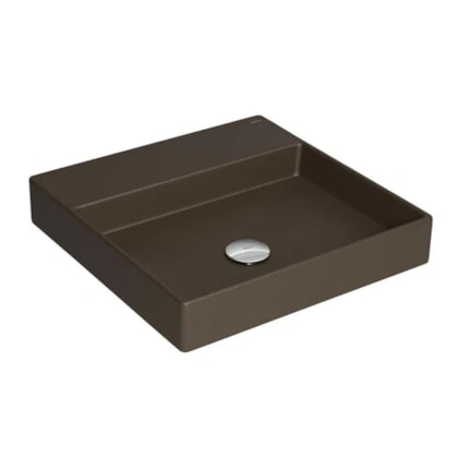 Cuba De Sobrepor Quadrada 40x40cm Com Mesa L129 Marrom Fosco Deca