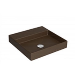 Cuba De Sobrepor Quadrada 40x40cm Com Mesa L129 Marrom Fosco Deca