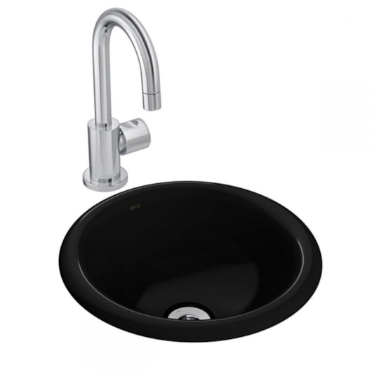 Cuba De Sobrepor Redonda 31cm L50 Ébano Deca - Imagem principal - 8aa33e11-878b-447f-b599-de0cd312ea83