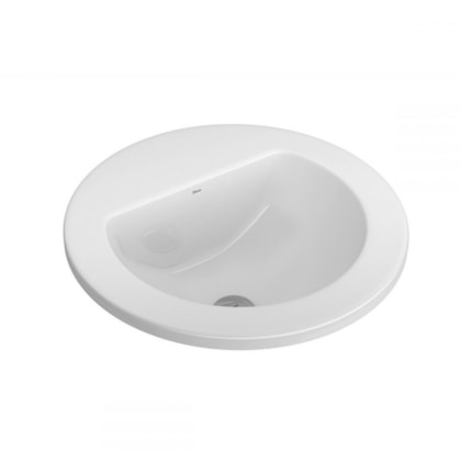 Cuba De Sobrepor Redonda 45x45cm Com Mesa L1272 Branco Deca
