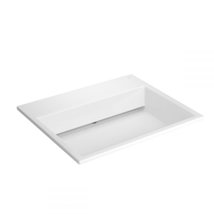 Cuba De Sobrepor Retangular 56x46cm Com Válvula L870 Branco Deca