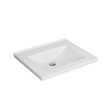 Cuba De Sobrepor Retangular 57x46cm Com Mesa L940 Branco Deca