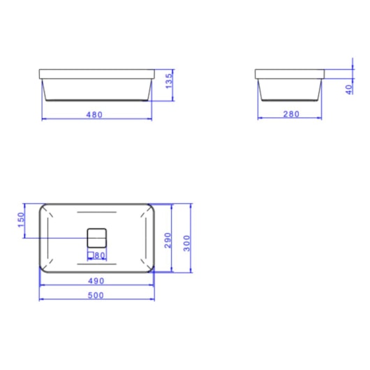 Cuba De Sobrepor Retangular Branco Deca 50cm - Imagem principal - 69f66270-1f2f-4b15-bdd7-610b21474a18