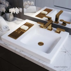 Cuba De Sobrepor Retangular Branco Deca 60,5x47,5cm