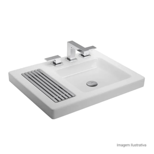 Cuba De Sobrepor Retangular Branco Deca 60,5x47,5cm - Imagem principal - 9b1a25f8-7a56-456a-a60a-95ffaf1659a1