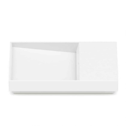Cuba de Sobrepor Retangular Com Mesa Dash Horizon 60x38cm Branco Matte Roca