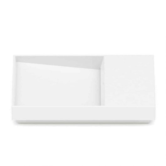 Cuba de Sobrepor Retangular Com Mesa Dash Horizon 60x38cm Branco Matte Roca - Imagem principal - 5cb46251-1399-4e3b-acd4-411b8b89c36a