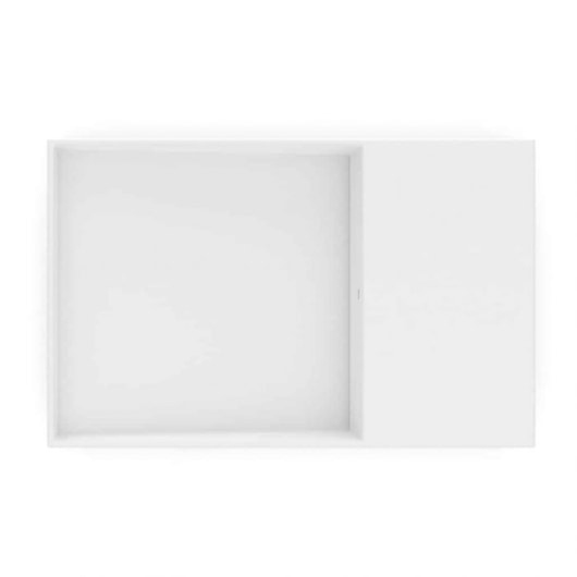Cuba de Sobrepor Retangular Com Mesa Dash Horizon 60x38cm Branco Matte Roca - Imagem principal - 96f014e6-0242-4012-8e46-8a2cbe9344fc