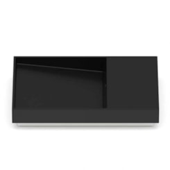 Cuba de Sobrepor Retangular Com Mesa Dash Horizon 60x38cm Matte Black Roca