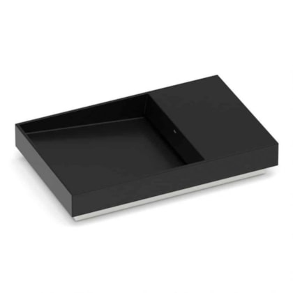 Cuba de Sobrepor Retangular Com Mesa Dash Horizon 60x38cm Matte Black Roca