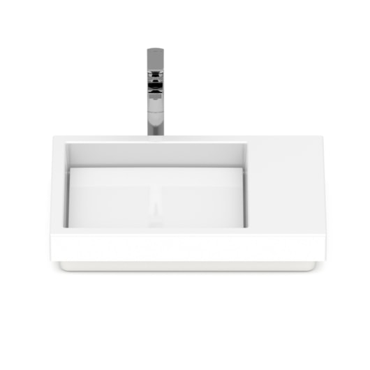Cuba de Sobrepor Retangular Com Mesa e Tampo Skyline Horizon 60x38cm Branco Roca - Imagem principal - 63fb7c97-664b-4ac9-a3c3-d6632e37f1f4