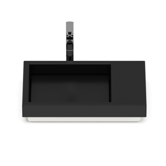 Cuba de Sobrepor Retangular Com Mesa e Tampo Skyline Horizon 60x38cm Matte Black Roca - Imagem principal - e2c9cd81-9cf9-460b-875b-fc516780719d