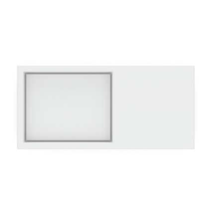 Cuba de Sobrepor Retangular Com Mesa e Tampo Skyline Horizon 80x38cm Blanco Mate Roca