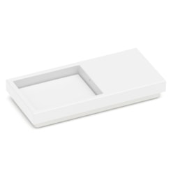 Cuba de Sobrepor Retangular Com Mesa e Tampo Skyline Horizon 80x38cm Branco Matte Roca
