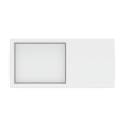 Cuba de Sobrepor Retangular Com Mesa e Tampo Skyline Horizon 80x38cm Branco Matte Roca