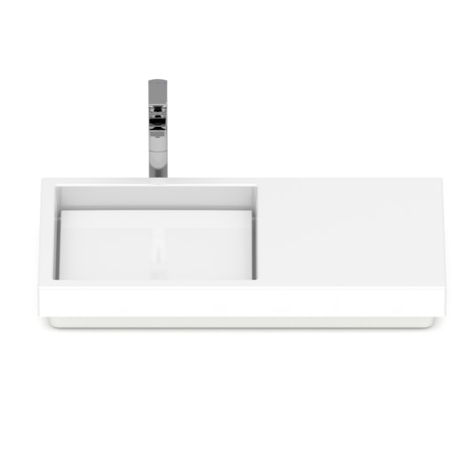 Cuba de Sobrepor Retangular Com Mesa e Tampo Skyline Horizon 80x38cm Branco Roca - Imagem principal - 436a6f97-76e0-4754-8bbc-e47bfb32d964