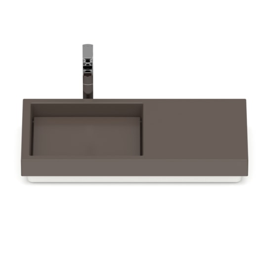 Cuba de Sobrepor Retangular Com Mesa e Tampo Skyline Horizon 80x38cm Café Roca - Imagem principal - 1b732c08-afa1-4067-a434-52c1cee5e517