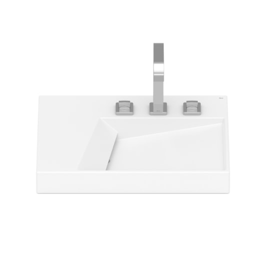 Cuba de Sobrepor Retangular com Mesa Geometric Horizon 60x42cm Blanco Mate Roca - Imagem principal - f9168cdf-4318-4b6d-8d36-ea179ffb9b9c