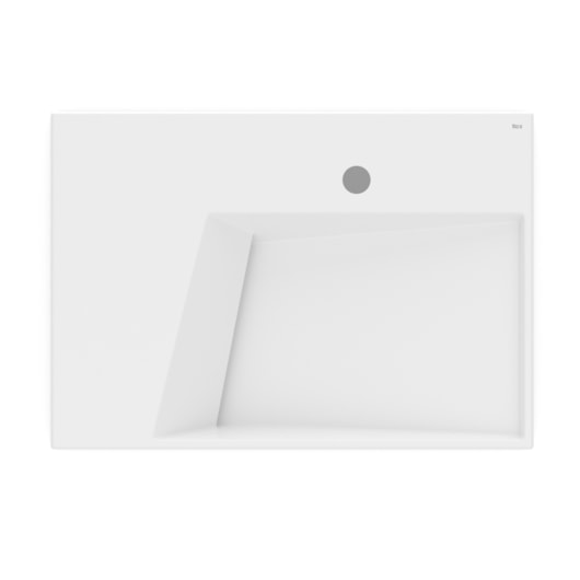 Cuba de Sobrepor Retangular com Mesa Geometric Horizon 60x42cm Branco Matte Roca - Imagem principal - a5cdb952-3615-4a65-9a68-d468bd809ef1