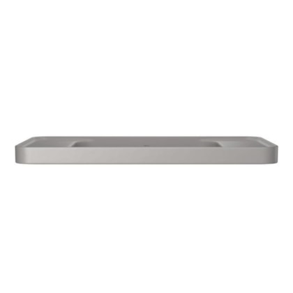 Cuba de Sobrepor Retangular Com Mesa Slim Soft Antracite Deca 62cm