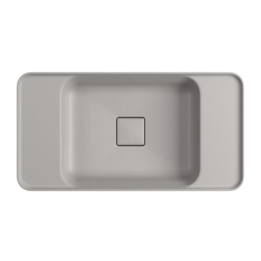 Cuba de Sobrepor Retangular Com Mesa Slim Soft Antracite Deca 62cm - Imagem principal - d0044817-9643-4a80-9482-9584fa955455