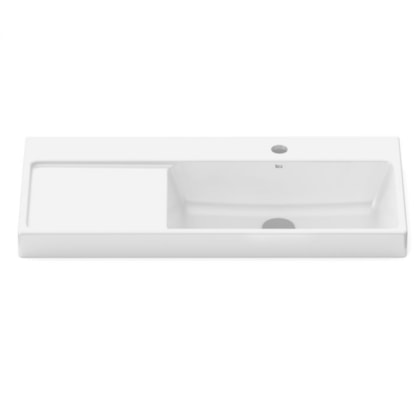 Cuba De Sobrepor Retangular Optica L80 Branco Roca 8x38cm