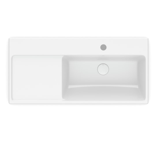 Cuba De Sobrepor Retangular Optica L80 Branco Roca 8x38cm - Imagem principal - 4d239a88-3d42-4559-b079-244fe9053e3f
