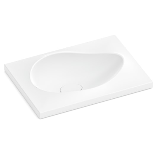 Cuba De Sobrepor Retangular Ruy Ohtake 62X45cm Blanco Mate Roca - Imagem principal - 80a0a62a-e6d6-43a2-997c-834515acc331
